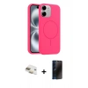 MARSİLYAN™- iPhone 11 Kılıf Yankı Form Serisi - Siyah 3D Antistatik Hayalet Cam Ekran Koruyucu + Pers Alüminyum Kamera Lens - GD