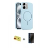 MARSİLYAN™- iPhone 11 Kılıf Yankı Form Serisi - Siyah 3D Antistatik Hayalet Cam Ekran Koruyucu + Rainbow Kamera Lens Koruma Cam - KI