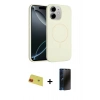 MARSİLYAN™- iPhone 11 Kılıf Yankı Form Serisi - Siyah 3D Antistatik Hayalet Cam Ekran Koruyucu + Rainbow Kamera Lens Koruma Cam - KI