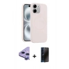 MARSİLYAN™- iPhone 11 Kılıf Yankı Form Serisi - Siyah 3D Antistatik Hayalet Cam Ekran Koruyucu + Raze Metal Kamera Lens - MR