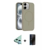MARSİLYAN™- iPhone 11 Kılıf Yankı Form Serisi - Siyah 3D Antistatik Hayalet Cam Ekran Koruyucu + Raze Metal Kamera Lens - MI