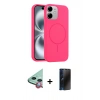 MARSİLYAN™- iPhone 11 Kılıf Yankı Form Serisi - Siyah 3D Antistatik Hayalet Cam Ekran Koruyucu + Raze Metal Kamera Lens - KI