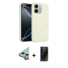 MARSİLYAN™- iPhone 11 Kılıf Yankı Form Serisi - Siyah 3D Antistatik Hayalet Cam Ekran Koruyucu + Raze Metal Kamera Lens - KI