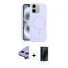 MARSİLYAN™- iPhone 11 Kılıf Yankı Form Serisi - Siyah 3D Antistatik Hayalet Cam Ekran Koruyucu + Raze Metal Kamera Lens - MR