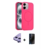 MARSİLYAN™- iPhone 11 Kılıf Yankı Form Serisi - Siyah 3D Antistatik Hayalet Cam Ekran Koruyucu + Raze Metal Kamera Lens - MR