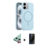 MARSİLYAN™- iPhone 11 Kılıf Yankı Form Serisi - Siyah 3D Antistatik Hayalet Cam Ekran Koruyucu + Raze Metal Kamera Lens - KI