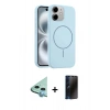 MARSİLYAN™- iPhone 11 Kılıf Yankı Form Serisi - Siyah 3D Antistatik Hayalet Cam Ekran Koruyucu + Raze Metal Kamera Lens - MI