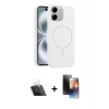 MARSİLYAN™- iPhone 11 Kılıf Yankı Form Serisi - Siyah 3D Antistatik Mat Seramik Nano Ekran Koruyucu + Kamera Lens Koruma Cam - SF