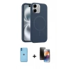 MARSİLYAN™- iPhone 11 Kılıf Yankı Form Serisi - Siyah 3D Antistatik Mat Seramik Nano Ekran Koruyucu + Neon Fosforlu Kamera Lens - MI