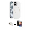 MARSİLYAN™- iPhone 11 Kılıf Yankı Form Serisi - Siyah 3D Antistatik Mat Seramik Nano Ekran Koruyucu + Pers Alüminyum Kamera Lens - GD
