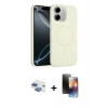 MARSİLYAN™- iPhone 11 Kılıf Yankı Form Serisi - Siyah 3D Antistatik Mat Seramik Nano Ekran Koruyucu + Pers Alüminyum Kamera Lens - GI