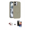 MARSİLYAN™- iPhone 11 Kılıf Yankı Form Serisi - Siyah 3D Antistatik Mat Seramik Nano Ekran Koruyucu + Pers Alüminyum Kamera Lens - KI
