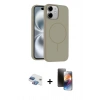 MARSİLYAN™- iPhone 11 Kılıf Yankı Form Serisi - Siyah 3D Antistatik Mat Seramik Nano Ekran Koruyucu + Pers Alüminyum Kamera Lens - GI