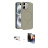MARSİLYAN™- iPhone 11 Kılıf Yankı Form Serisi - Siyah 3D Antistatik Mat Seramik Nano Ekran Koruyucu + Pers Alüminyum Kamera Lens - GD