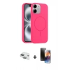 MARSİLYAN™- iPhone 11 Kılıf Yankı Form Serisi - Siyah 3D Antistatik Mat Seramik Nano Ekran Koruyucu + Pers Alüminyum Kamera Lens - YL