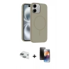 MARSİLYAN™- iPhone 11 Kılıf Yankı Form Serisi - Siyah 3D Antistatik Mat Seramik Nano Ekran Koruyucu + Pers Alüminyum Kamera Lens - YL