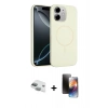 MARSİLYAN™- iPhone 11 Kılıf Yankı Form Serisi - Siyah 3D Antistatik Mat Seramik Nano Ekran Koruyucu + Pers Alüminyum Kamera Lens - YL