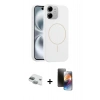 MARSİLYAN™- iPhone 11 Kılıf Yankı Form Serisi - Siyah 3D Antistatik Mat Seramik Nano Ekran Koruyucu + Pers Alüminyum Kamera Lens - YL