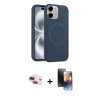 MARSİLYAN™- iPhone 11 Kılıf Yankı Form Serisi - Siyah 3D Antistatik Mat Seramik Nano Ekran Koruyucu + Pers Alüminyum Kamera Lens - KI
