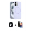 MARSİLYAN™- iPhone 11 Kılıf Yankı Form Serisi - Siyah 3D Antistatik Mat Seramik Nano Ekran Koruyucu + PVD Metal Kamera Lens - SH