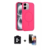 MARSİLYAN™- iPhone 11 Kılıf Yankı Form Serisi - Siyah 3D Antistatik Mat Seramik Nano Ekran Koruyucu + PVD Metal Kamera Lens - YL