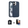 MARSİLYAN™- iPhone 11 Kılıf Yankı Form Serisi - Siyah 3D Antistatik Mat Seramik Nano Ekran Koruyucu + PVD Metal Kamera Lens - SH