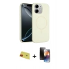 MARSİLYAN™- iPhone 11 Kılıf Yankı Form Serisi - Siyah 3D Antistatik Mat Seramik Nano Ekran Koruyucu + Rainbow Kamera Lens Koruma Cam - KI