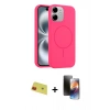 MARSİLYAN™- iPhone 11 Kılıf Yankı Form Serisi - Siyah 3D Antistatik Mat Seramik Nano Ekran Koruyucu + Rainbow Kamera Lens Koruma Cam - KI