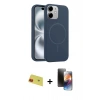 MARSİLYAN™- iPhone 11 Kılıf Yankı Form Serisi - Siyah 3D Antistatik Mat Seramik Nano Ekran Koruyucu + Rainbow Kamera Lens Koruma Cam - KI