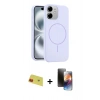 MARSİLYAN™- iPhone 11 Kılıf Yankı Form Serisi - Siyah 3D Antistatik Mat Seramik Nano Ekran Koruyucu + Rainbow Kamera Lens Koruma Cam - KI