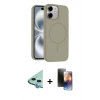 MARSİLYAN™- iPhone 11 Kılıf Yankı Form Serisi - Siyah 3D Antistatik Mat Seramik Nano Ekran Koruyucu + Raze Metal Kamera Lens - MI