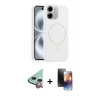 MARSİLYAN™- iPhone 11 Kılıf Yankı Form Serisi - Siyah 3D Antistatik Mat Seramik Nano Ekran Koruyucu + Raze Metal Kamera Lens - KI