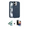 MARSİLYAN™- iPhone 11 Kılıf Yankı Form Serisi - Siyah 3D Antistatik Mat Seramik Nano Ekran Koruyucu + Raze Metal Kamera Lens - MI