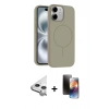 MARSİLYAN™- iPhone 11 Kılıf Yankı Form Serisi - Siyah 3D Antistatik Mat Seramik Nano Ekran Koruyucu + Raze Metal Kamera Lens - GS
