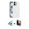 MARSİLYAN™- iPhone 11 Kılıf Yankı Form Serisi - Siyah 3D Antistatik Mat Seramik Nano Ekran Koruyucu + Raze Metal Kamera Lens - MI