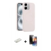 MARSİLYAN™- iPhone 11 Kılıf Yankı Form Serisi - Siyah 3D Antistatik Mat Seramik Nano Ekran Koruyucu + Renkli Kamera Lens Koruma Cam - TU