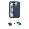 MARSİLYAN™- iPhone 11 Kılıf Yankı Form Serisi - Siyah 3D Antistatik Seramik Nano Ekran Koruyucu + Kamera Lens Koruma Cam - SF