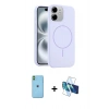 MARSİLYAN™- iPhone 11 Kılıf Yankı Form Serisi - Siyah 3D Antistatik Seramik Nano Ekran Koruyucu + Neon Fosforlu Kamera Lens - YL