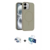 MARSİLYAN™- iPhone 11 Kılıf Yankı Form Serisi - Siyah 3D Antistatik Seramik Nano Ekran Koruyucu + Pers Alüminyum Kamera Lens - GI