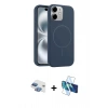 MARSİLYAN™- iPhone 11 Kılıf Yankı Form Serisi - Siyah 3D Antistatik Seramik Nano Ekran Koruyucu + Pers Alüminyum Kamera Lens - GI