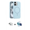 MARSİLYAN™- iPhone 11 Kılıf Yankı Form Serisi - Siyah 3D Antistatik Seramik Nano Ekran Koruyucu + Pers Alüminyum Kamera Lens - YL