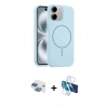 MARSİLYAN™- iPhone 11 Kılıf Yankı Form Serisi - Siyah 3D Antistatik Seramik Nano Ekran Koruyucu + Pers Alüminyum Kamera Lens - GI
