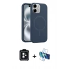MARSİLYAN™- iPhone 11 Kılıf Yankı Form Serisi - Siyah 3D Antistatik Seramik Nano Ekran Koruyucu + PVD Metal Kamera Lens - SH