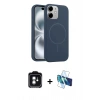 MARSİLYAN™- iPhone 11 Kılıf Yankı Form Serisi - Siyah 3D Antistatik Seramik Nano Ekran Koruyucu + PVD Metal Kamera Lens - YL