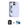 MARSİLYAN™- iPhone 11 Kılıf Yankı Form Serisi - Siyah 3D Antistatik Seramik Nano Ekran Koruyucu + PVD Metal Kamera Lens - SH