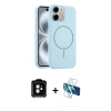 MARSİLYAN™- iPhone 11 Kılıf Yankı Form Serisi - Siyah 3D Antistatik Seramik Nano Ekran Koruyucu + PVD Metal Kamera Lens - TU