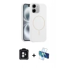 MARSİLYAN™- iPhone 11 Kılıf Yankı Form Serisi - Siyah 3D Antistatik Seramik Nano Ekran Koruyucu + PVD Metal Kamera Lens - YL