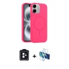 MARSİLYAN™- iPhone 11 Kılıf Yankı Form Serisi - Siyah 3D Antistatik Seramik Nano Ekran Koruyucu + PVD Metal Kamera Lens - SH