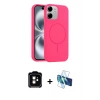 MARSİLYAN™- iPhone 11 Kılıf Yankı Form Serisi - Siyah 3D Antistatik Seramik Nano Ekran Koruyucu + PVD Metal Kamera Lens - TU