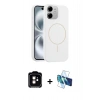 MARSİLYAN™- iPhone 11 Kılıf Yankı Form Serisi - Siyah 3D Antistatik Seramik Nano Ekran Koruyucu + PVD Metal Kamera Lens - TU
